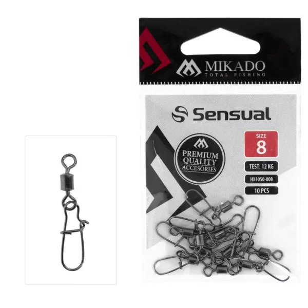 Mikado Fastlock 12 Zwart Nikkel Wartel 10 stuks