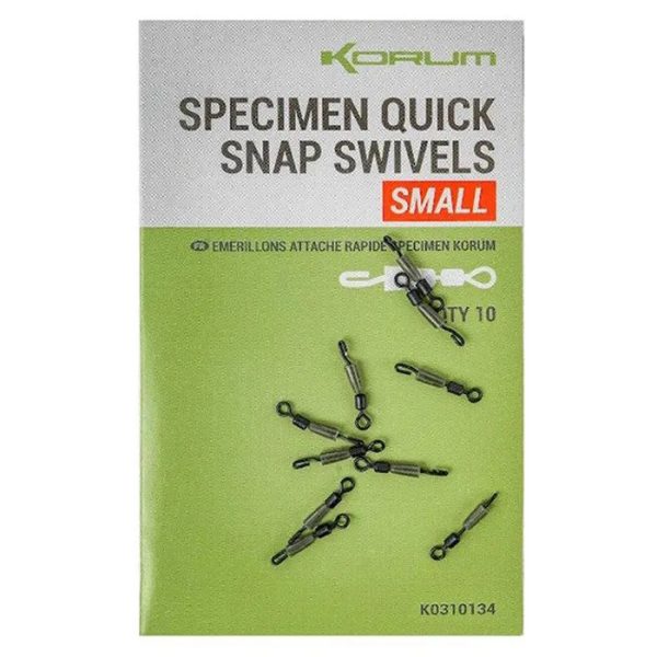 Korum Specimen Quick Snap Swivels Small Wartel