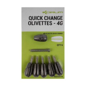 Korum Quick Change Olivettes Quick Change Drijfgewicht 6gr