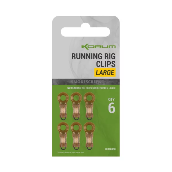 Korum Smokescreen Running Rig Clips - Large 8st