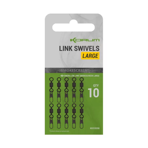 Korum Smokescreen Link Swivels Large Wartels 10 stuks