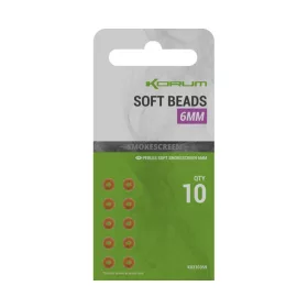 Korum Smokescreen Soft Beads 6mm Rubberparels 10 stuks