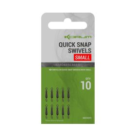 Korum Smokescreen Quick Snap Swivels Small Wartels 8 stuks