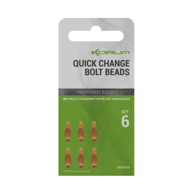 Korum Smokescreen Quick Change Bolt Beads Wartels 6 stuks