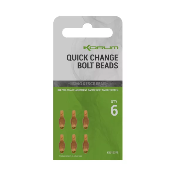 Korum Smokescreen Quick Change Bolt Beads Wartels 6 stuks