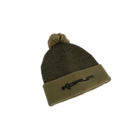Korum Thermal Beanie Hat Zwart-Olijf Wintermuts
