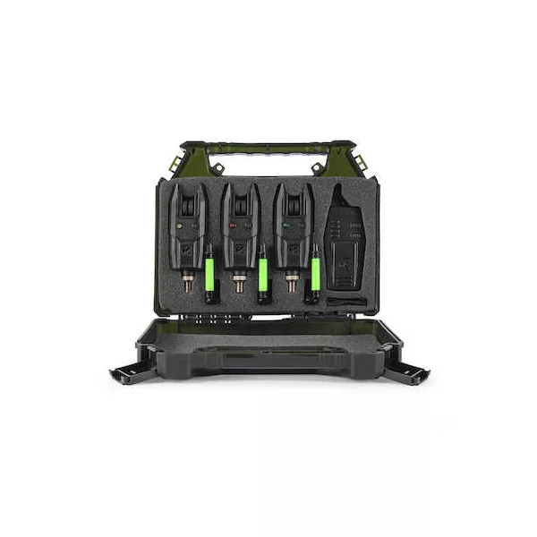 Korum Kbi-r 3-rod Alarm Presentation Set elektronische beetmelder