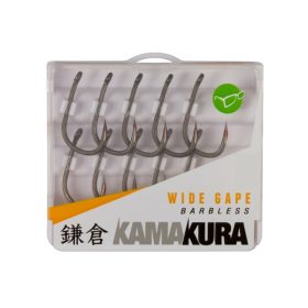  Korda Kamakura Wide Gape Barbless 4 Oog, Weerhaakloze Haak 10st
