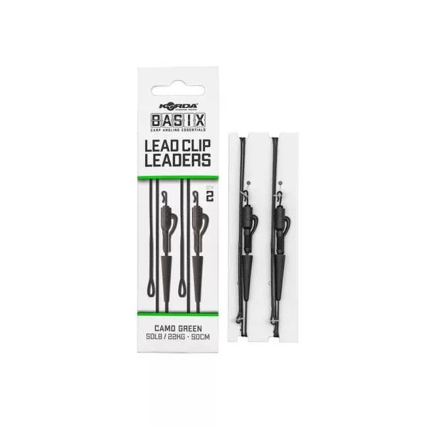 Korda Basix Lead Clip Voorgeknoopte Boilie Rig 50cm 2 stuks