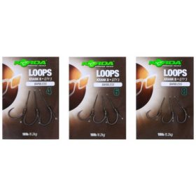   Korda Loop Rigs Size 8 Krank Barbless 18lb - voorgeknoopte karperonderlijn