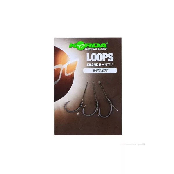 Korda Loop Rigs Size 4B DF Wide Gape 18lb - voorgeknoopte karperonderlijn