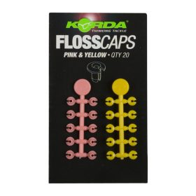 Korda Floss Caps Pink/Yellow - boilie stopper