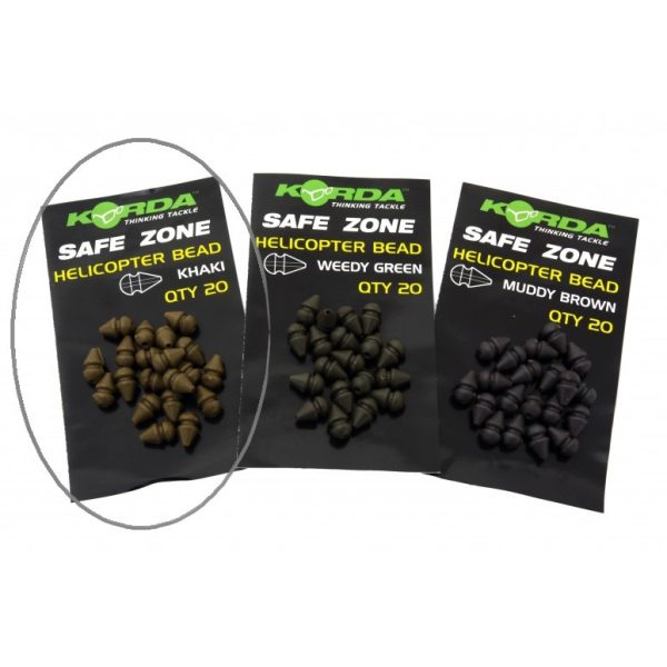 Korda Heli Bead Small Khaki - 20 stuks - rubberen kraal