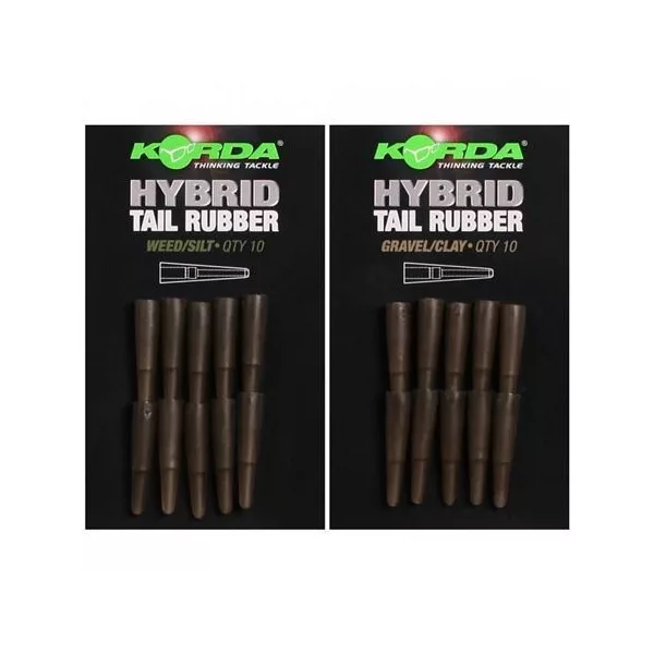 Korda Hybrid Tail Rubber Gravel/Clay - rubberen huls voor lead clip