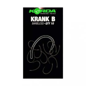 Korda Krank Barbless 10 haak met oog, weerhaakloos 10st