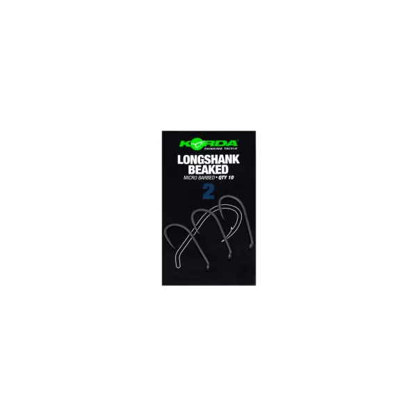 Korda Longshank Beaked 2 Boiliehaak met oog en weerhaak 10 stuks