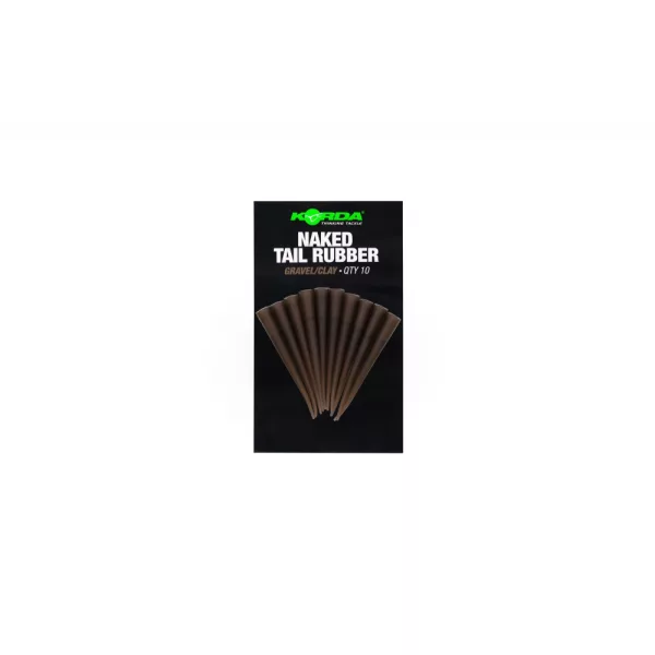 Korda Naked Tail Rubber Gravel/Clay Siliconen Huls 10 stuks
