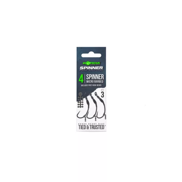 Korda Spinner Hook Sections 4 Oog, Met Weerhaak Boilie Haak 3 stuks