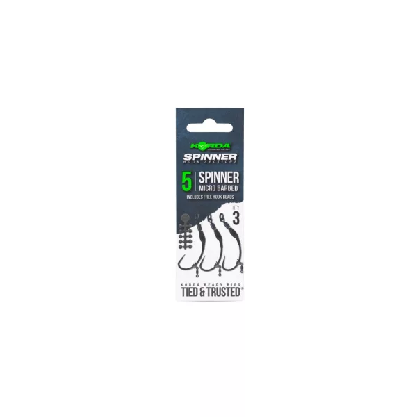 Korda Spinner Hook Sections 5 Oog, Met Weerhaak Boilie Haak 3 stuks