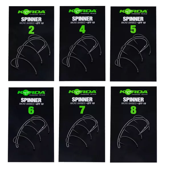 Korda Spinner 7 Boiliehaak met oog en weerhaak 10 stuks