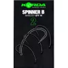 Korda Spinner B Hook 2 Oog, Barbloze Boiliehaak 10 stuks