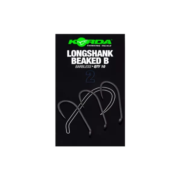 Korda Spinner B Hook 4 Oog, Barbloze Boilie Haak 10 stuks