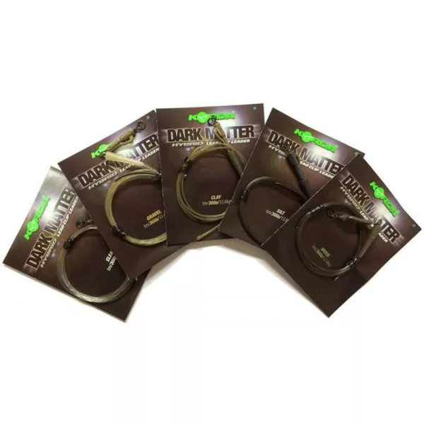 Korda Dark Matter Leader Hybrid Clip 40lb Clear Voorgeknoopte Boiliemontage