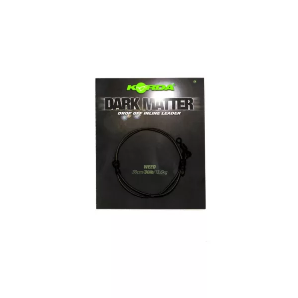 Korda Dark Matter Leader Drop Off Inline Weed Voorgeknoopt Boiliestrig 30lb 30cm
