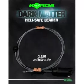   Korda - Dark Matter Leader Heli Safe Gravel 40lb 1m grindkleurige helikopter rig onderlijn