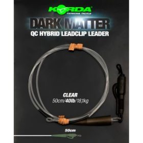   Korda - Dark Matter Leader QC Hybrid Clip Clear snelkoppeling transparante onderlijn