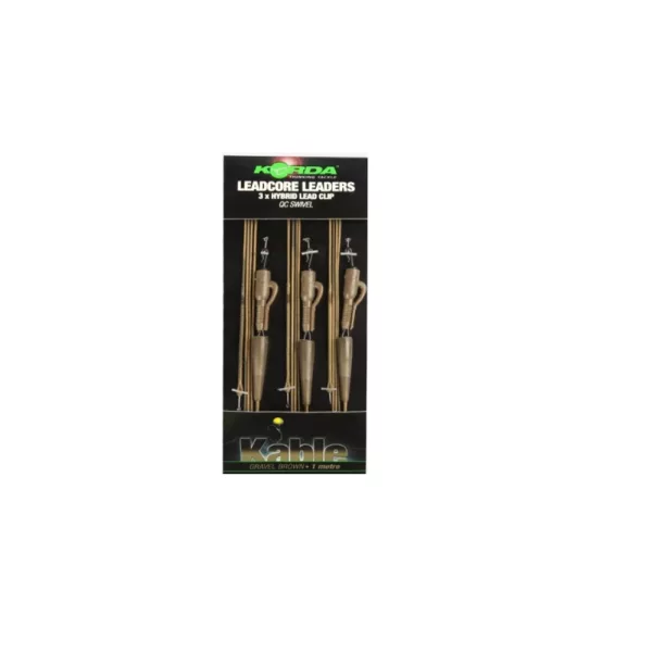 Korda Leadcore Leader Hybrid Lead Clip QC Swivel Gravel Voorgeknoopte Boilie Rig