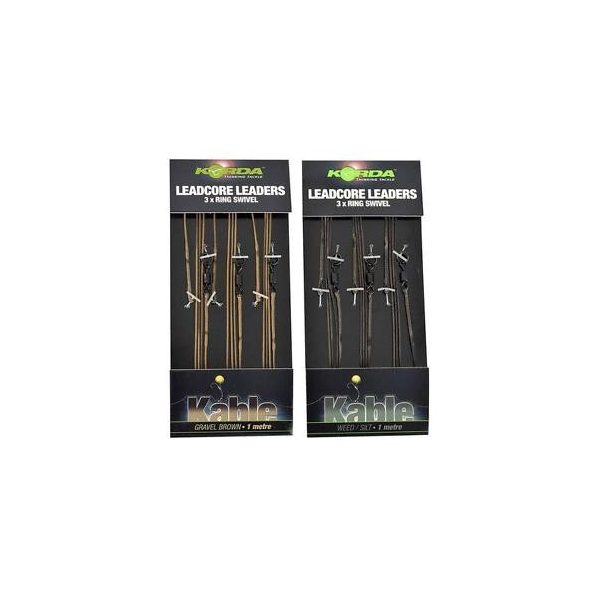 Korda Leadcore leader Ring Swivel Gravel, 3 per pack