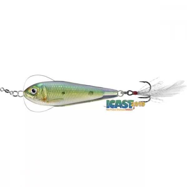 Livetarget Flutter Shad Jigging Lepel Goud/Groen 11gr 5cm Wobbelende Lepel