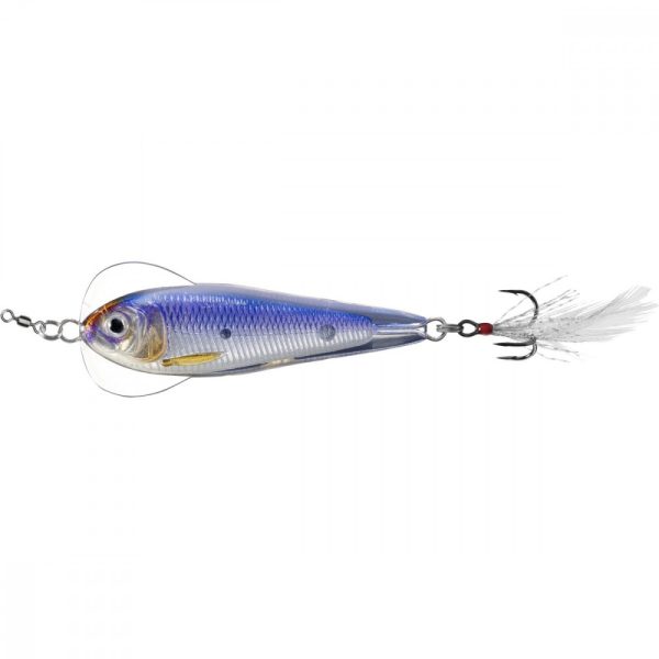 Livetarget Flutter Shad Jigging Lepel Zilver/Violet 11gr 5cm Wobbelende Lepel