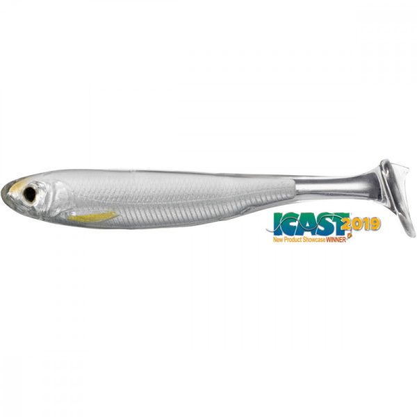 Livetarget Slow-Roll Shiner Paddle Tail Zilver/Parelmoer 8,5cm Softbait 4db