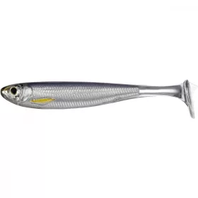   Livetarget Slow-Roll Shiner Paddle Tail Zilver/Rook 8,5cm Softbait 4db