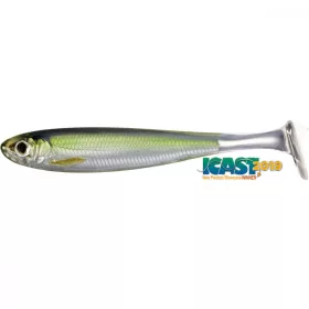   Livetarget Slow-Roll Shiner Paddle Tail Zilver/Groen 8,5cm Softbait 4db