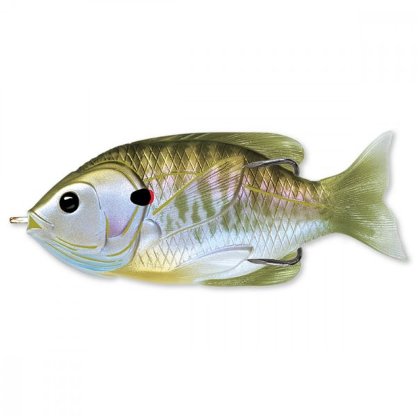 Livetarget Sunfish Walking Bait Natuurlijk/Olijf Bluegill 7,5cm 12gr Zonnebaars Kunstaas