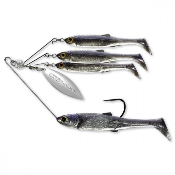 Livetarget Minnow Spinner Rig Paars Parelmoer/Zilver Klein 7gr Spinnerbait