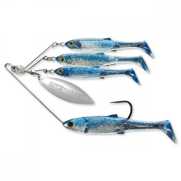 Livetarget Minnow Spinner Rig Blauw/Zilver Klein 11gr Spinnerbait
