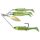 Livetarget Minnow Spinner Rig Lime Chartreuse/Goud Klein 11gr Spinnerbait