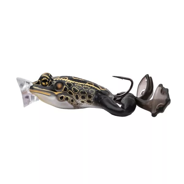 Livetarget The Ultimate Frog Popper Aas Bruin-Zwart 6,3cm 28gr Kikker Imitatie