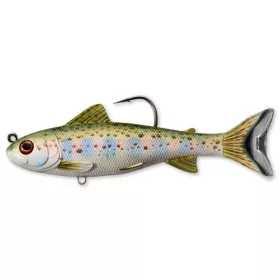   Livetarget Trout Parr Swimbait Silver Olive 10,9cm 21gr Rubbervis