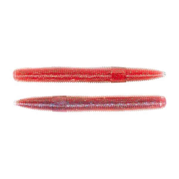 Livetarget Stick Worm Rood-Rood 10,2cm Wormprofiel 8 stuks