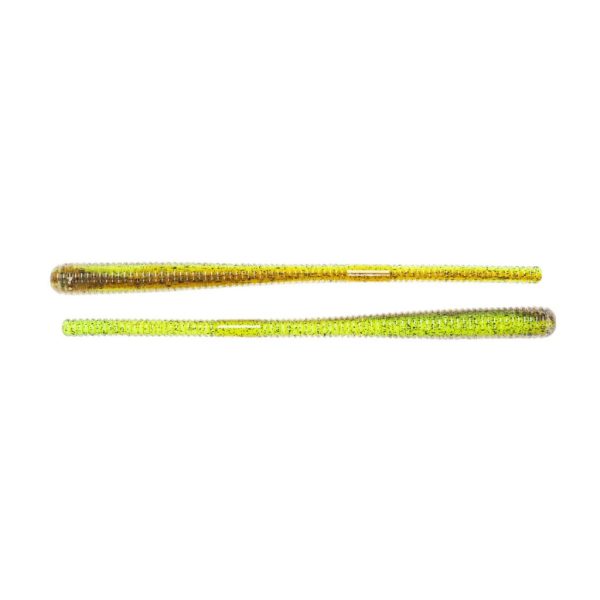 Livetarget Finesse Worm Chartreuse-Bruin 11,4cm Wormimitatie 10 stuks