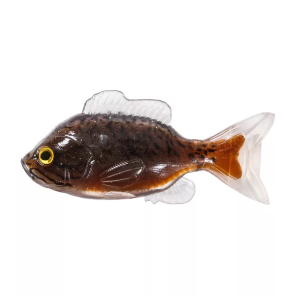 Livetarget Sunfish Unrigged Bruin-Zwart 8,5cm Rubber Zonnevis 4st