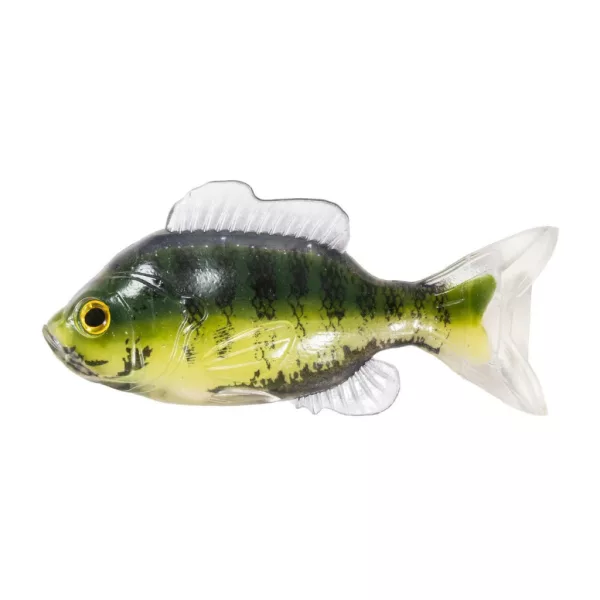 Livetarget Sunfish Unrigged Groen-Crème 8,5cm Rubber Zonnevis 4st