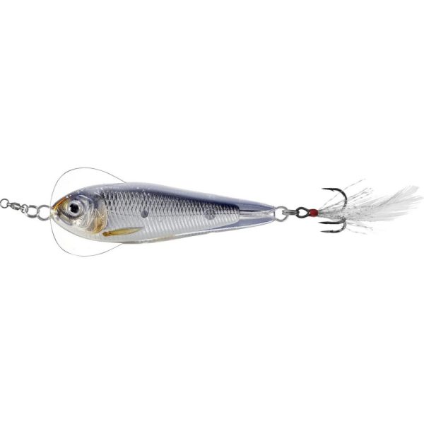 Livetarget Flutter Shad Jigging Lepel Zilver-Zwart 7cm 28gr Wiebelende Blinkert
