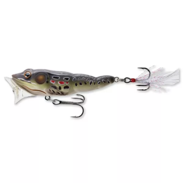 Livetarget Kikker Popper Bruin-Zwart 6,5cm 7gr Kikker Imitatie