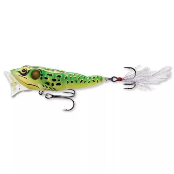 Livetarget Kikker Popper Fluorescerend Groen-Geel 6,5cm 7gr Kikker Imitatie